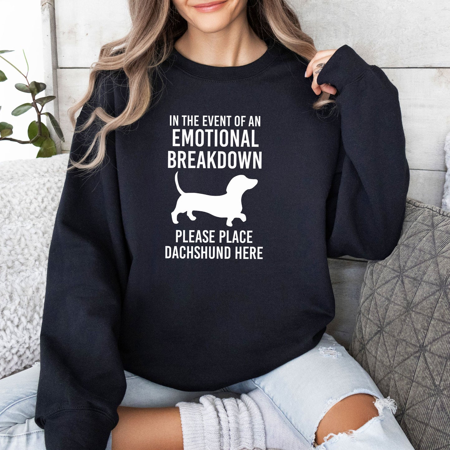 Emotional Breakdown Dachshund Sweatshirt - Hi Doggi