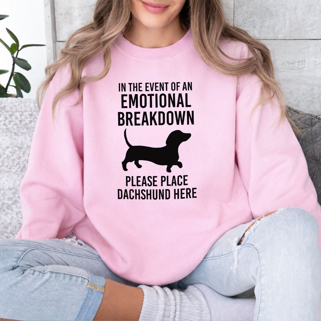 Emotional Breakdown Dachshund Sweatshirt - Hi Doggi