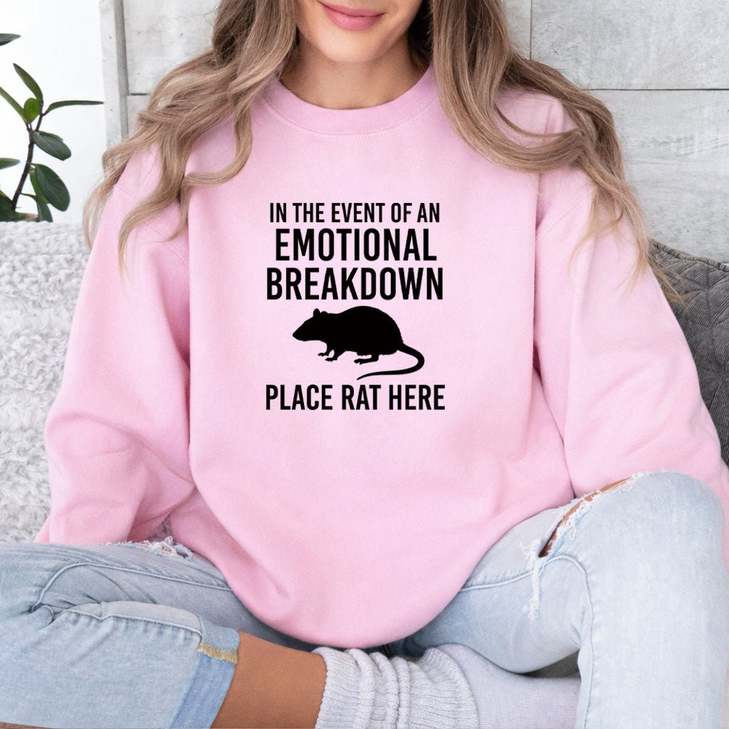 Emotional Breakdown Rat Sweatshirt - Hi Doggi