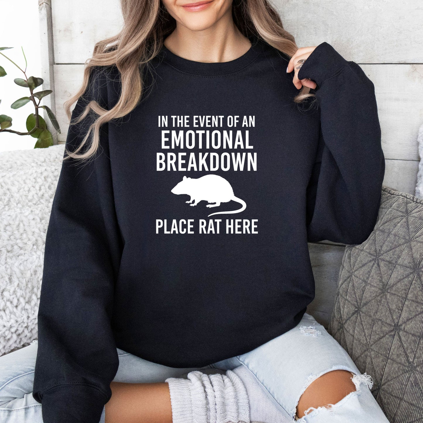 Emotional Breakdown Rat Sweatshirt - Hi Doggi