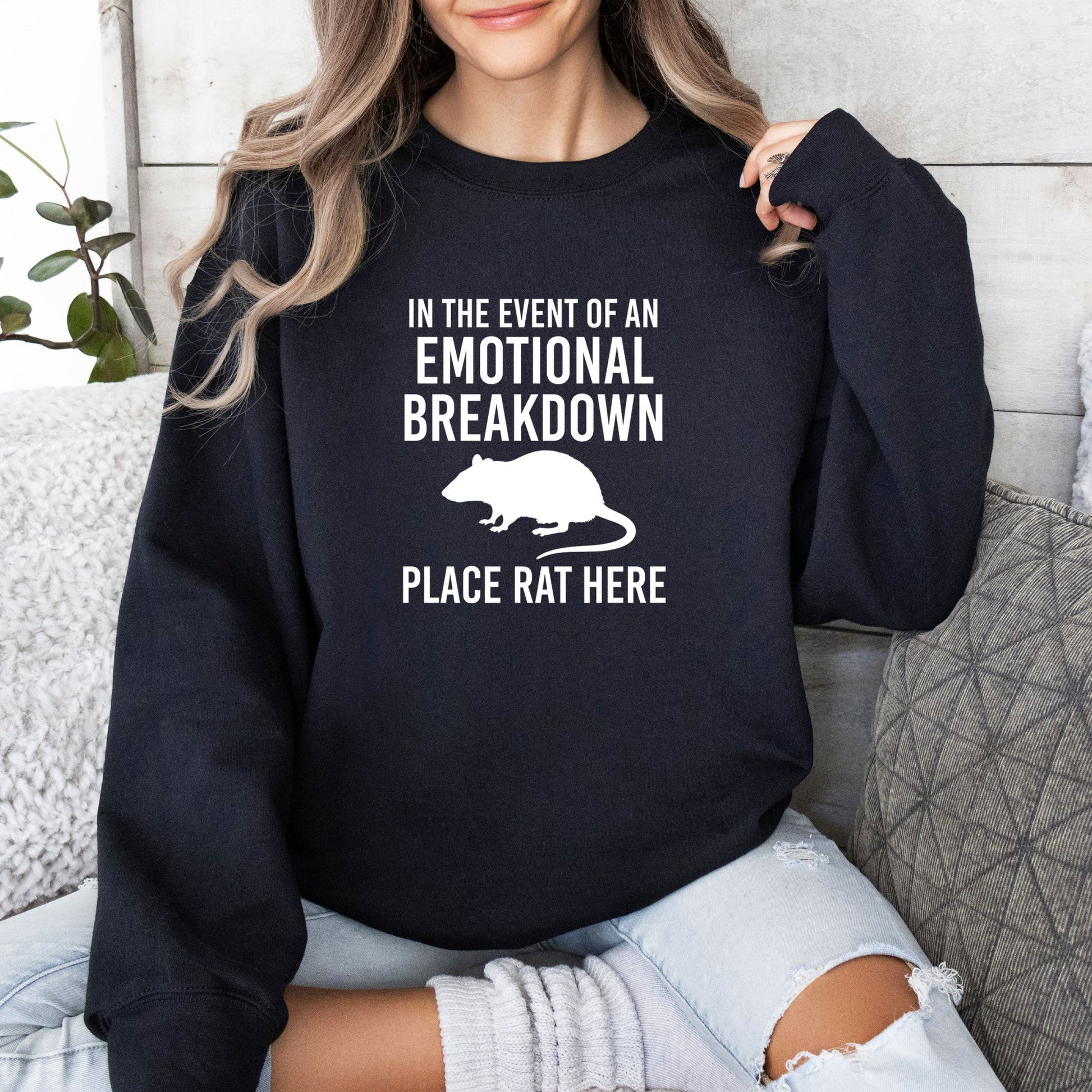 Emotional Breakdown Rat Sweatshirt - Hi Doggi