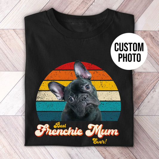 Frenchie Mum Photo Retro Shirt - Hi Doggi