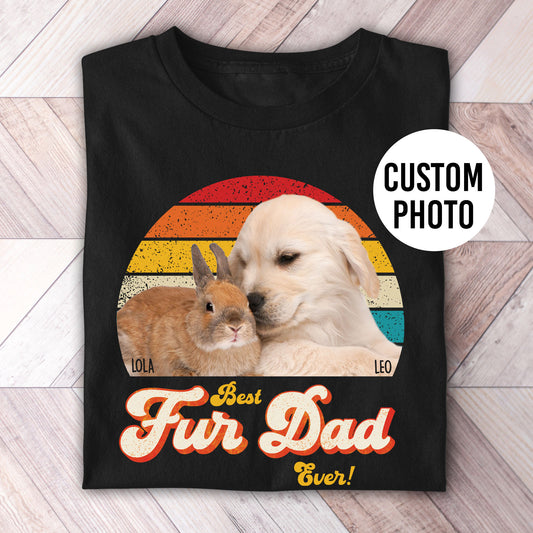 Fur Dad Photo Retro Shirt