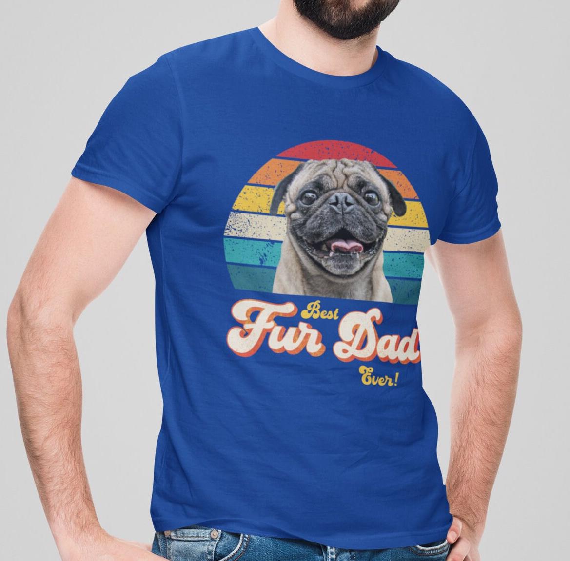 Fur Dad Photo Retro Shirt - Hi Doggi