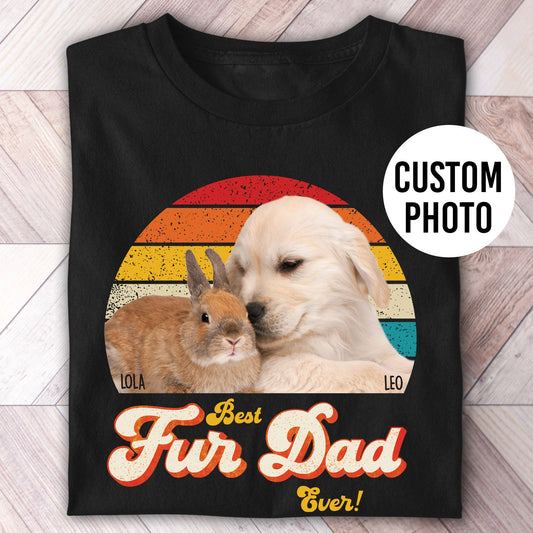 Fur Dad Photo Retro Shirt - Hi Doggi