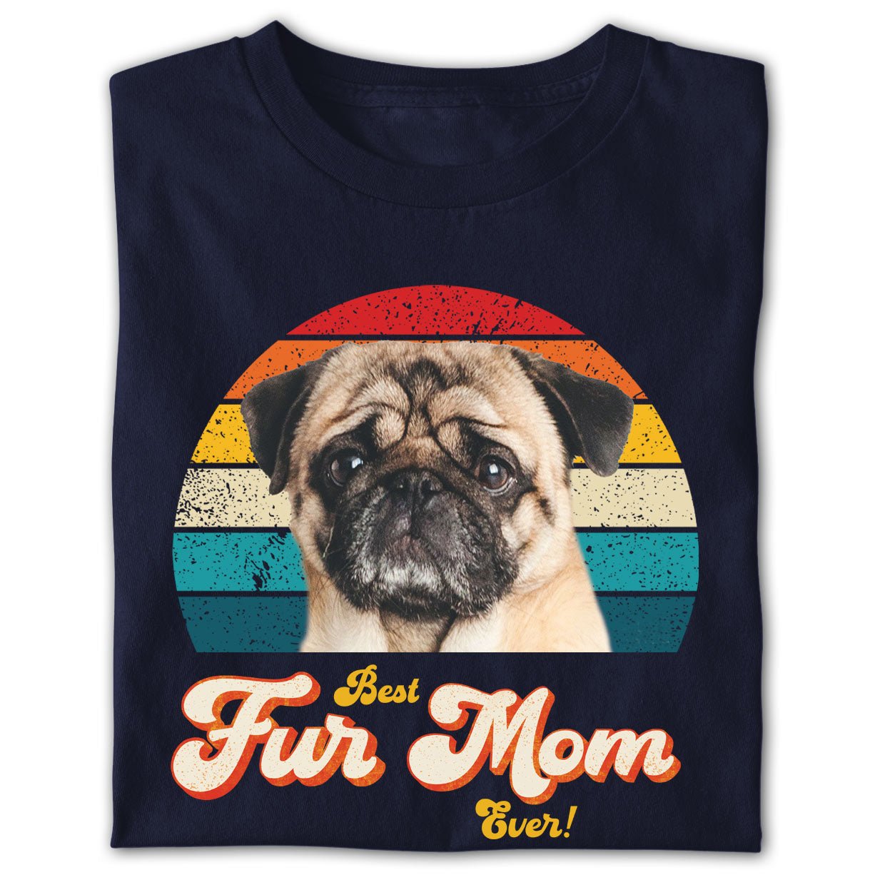 Fur Mom Photo Retro Shirt - Hi Doggi