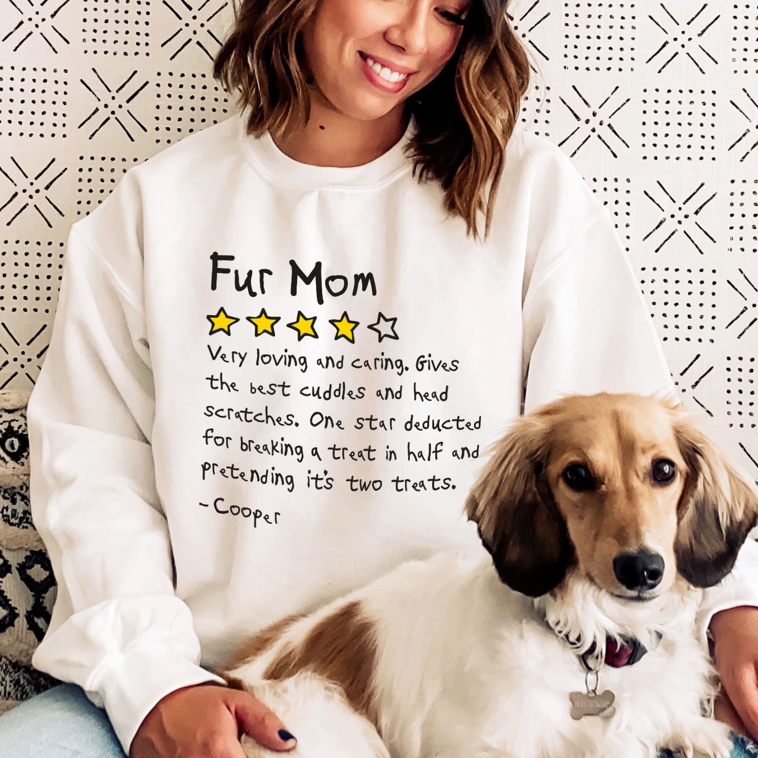 Fur Mom Review Sweatshirt - Hi Doggi