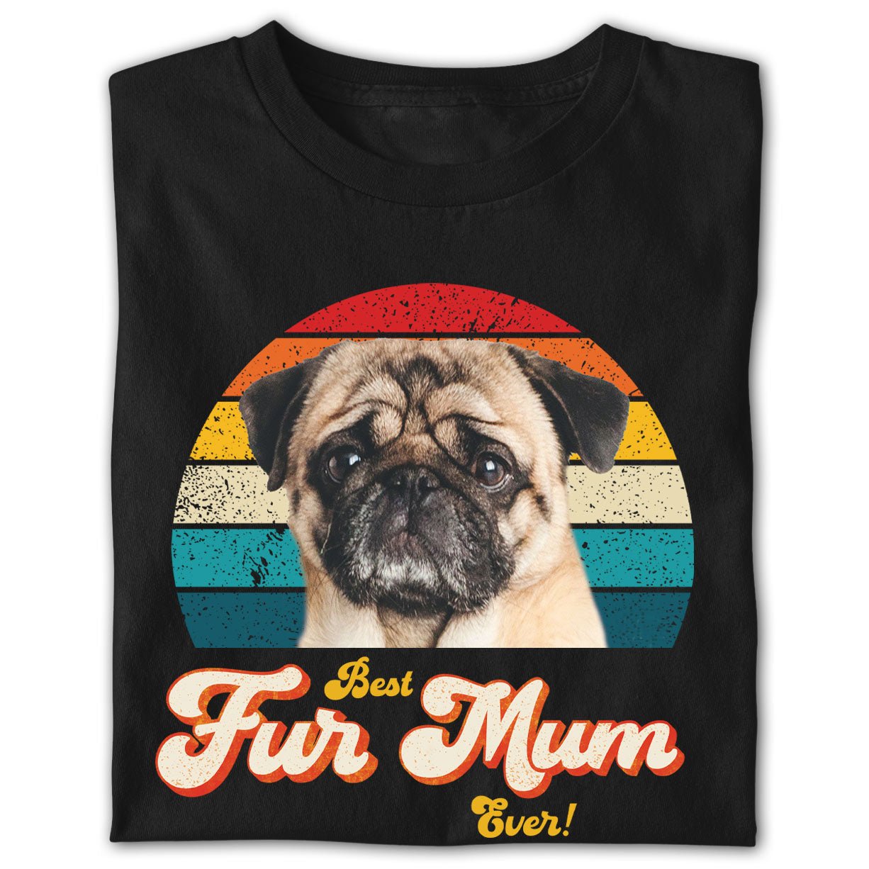Fur Mum Photo Retro Shirt - Hi Doggi