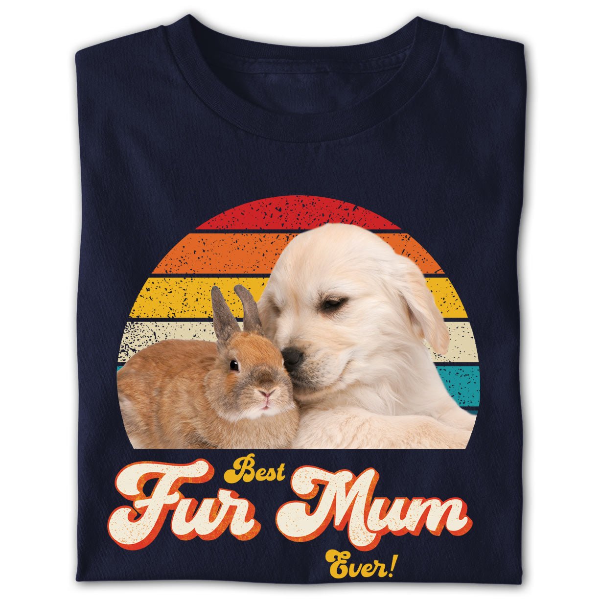 Fur Mum Photo Retro Shirt - Hi Doggi