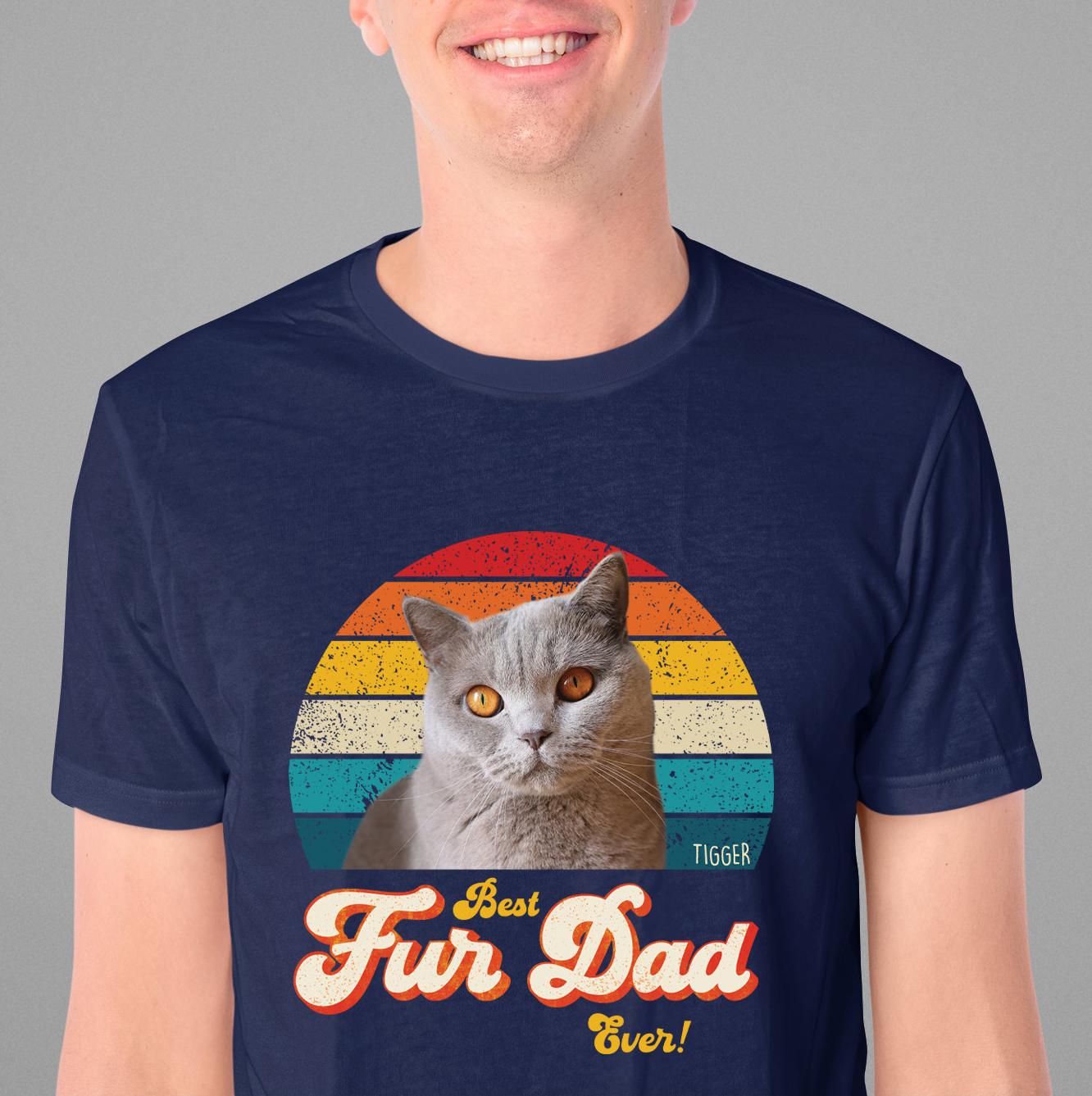 Fur Dad Photo Retro Shirt