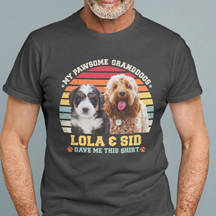 Granddog Photo Retro Shirt - Hi Doggi