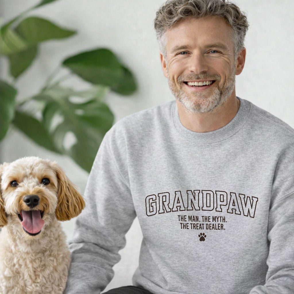 Grandpaw Man Myth Treat Dealer Sweatshirt - Hi Doggi