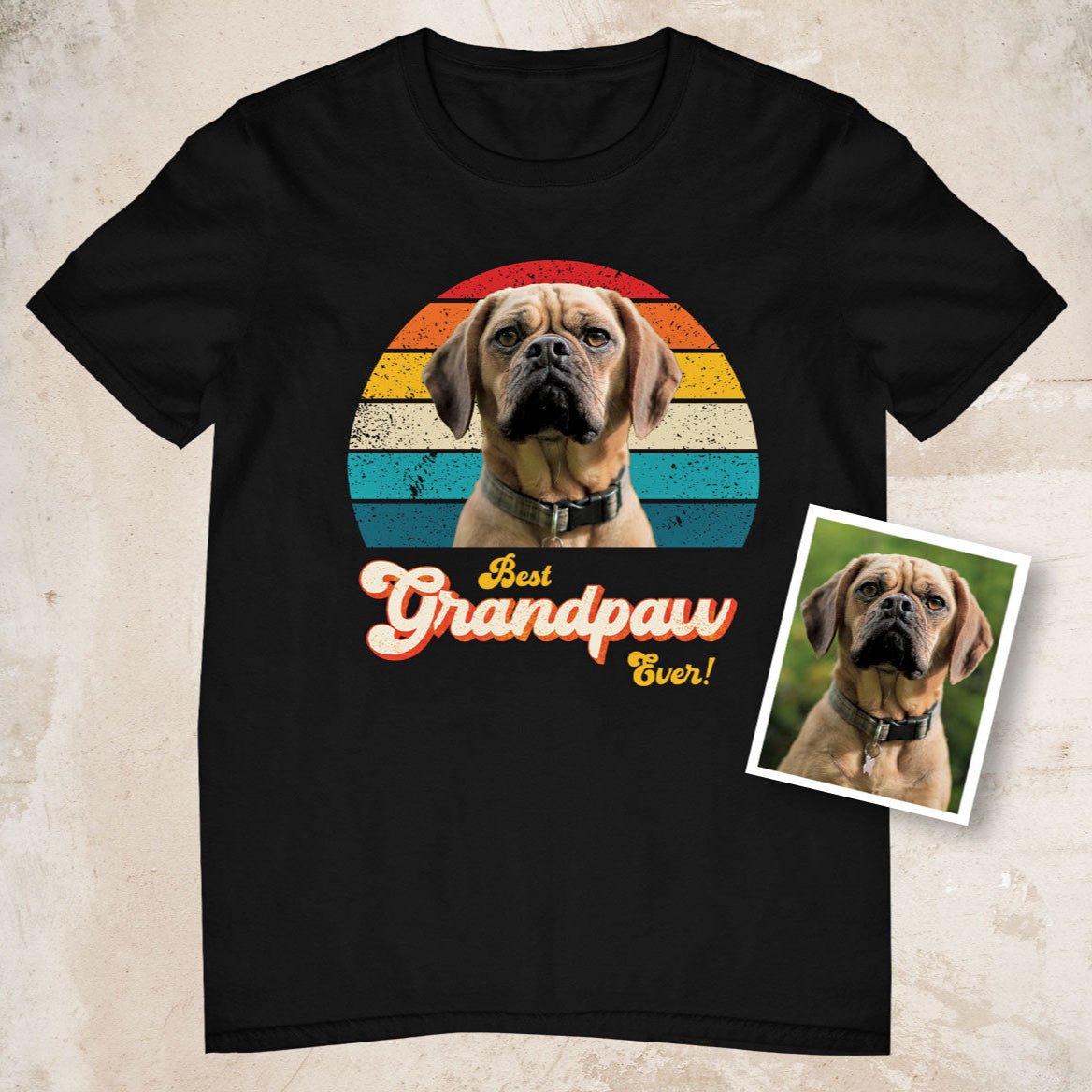 Grandpaw Photo Retro Shirt - Hi Doggi