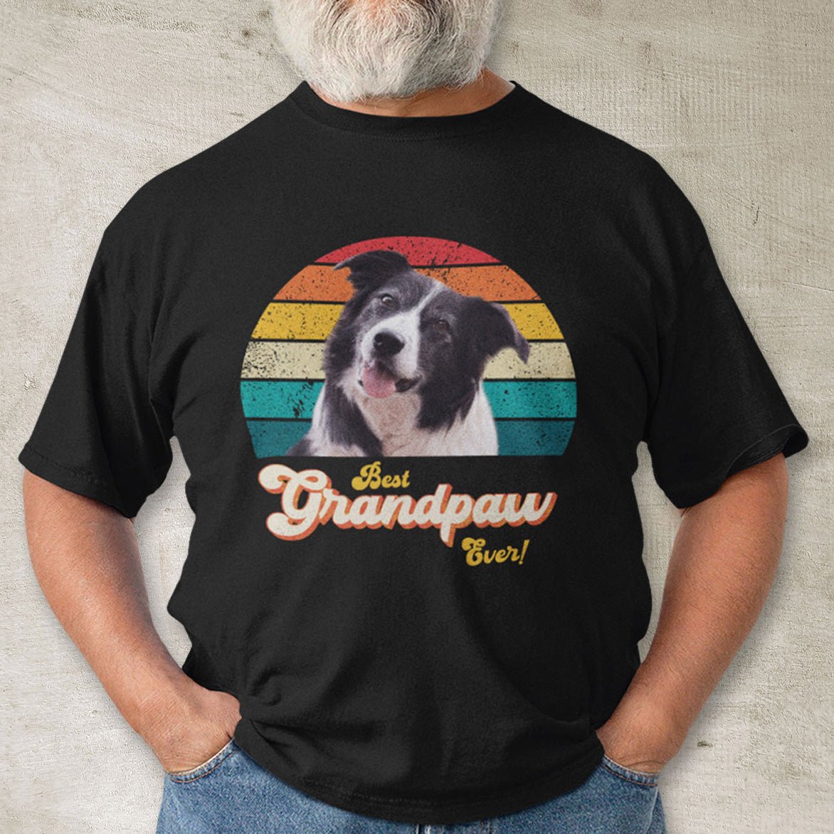 Grandpaw Photo Retro Shirt - Hi Doggi