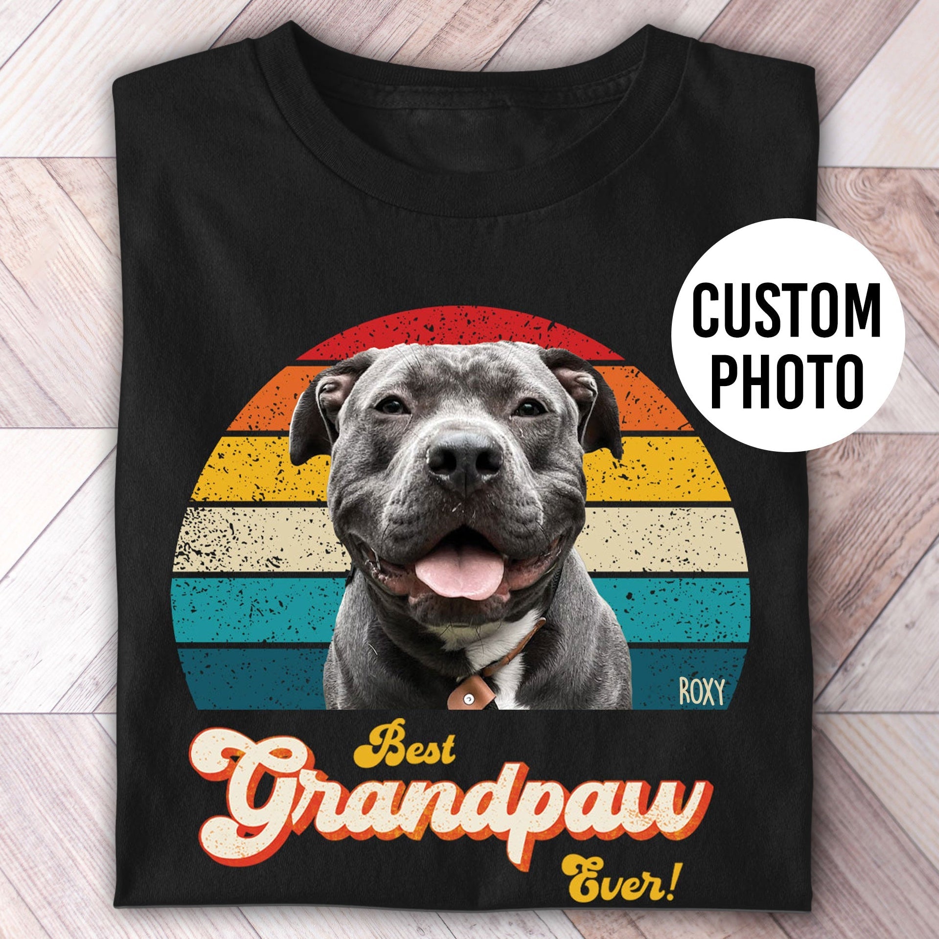 Grandpaw Photo Retro Shirt - Hi Doggi