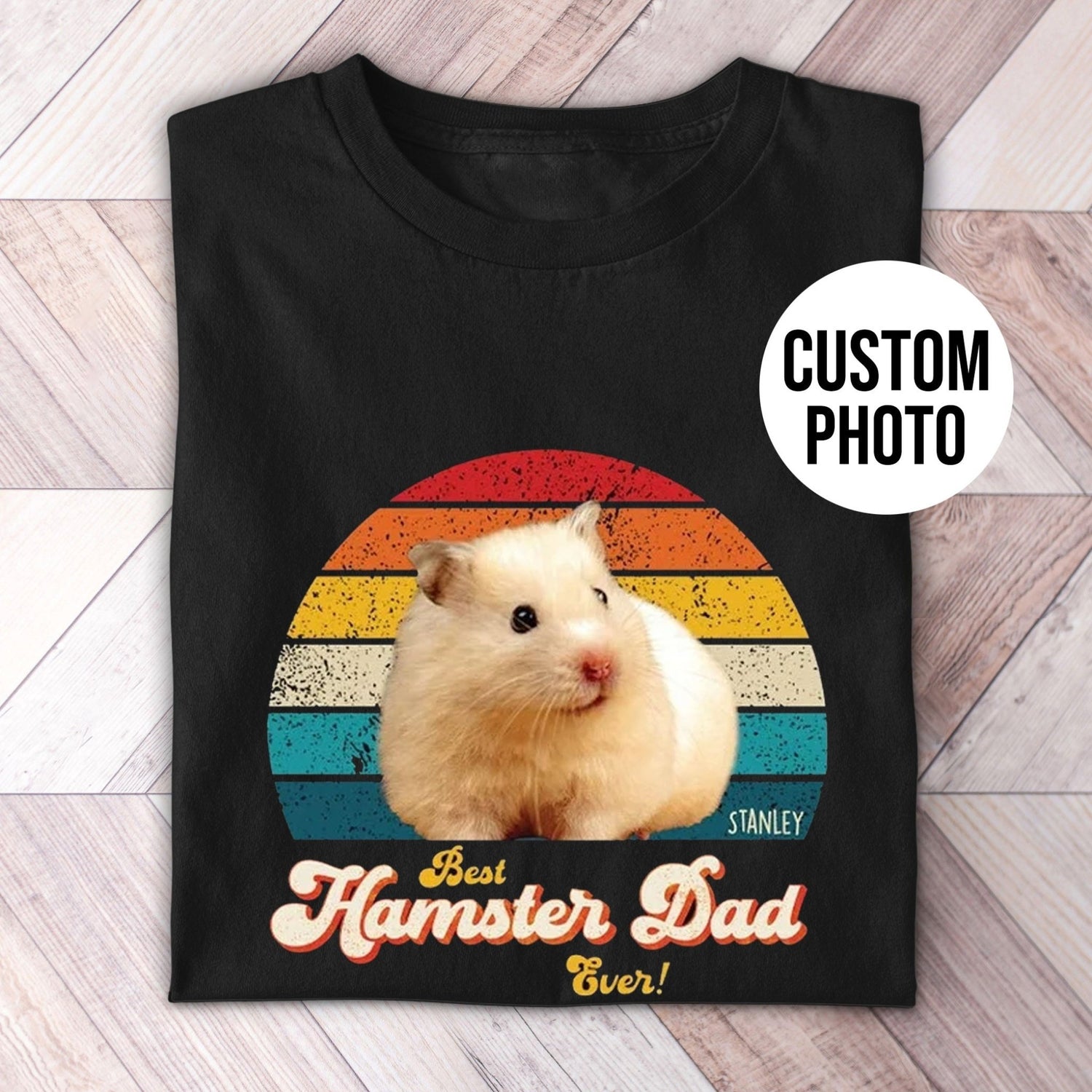 Hamster Dad Photo Retro Shirt - Hi Doggi