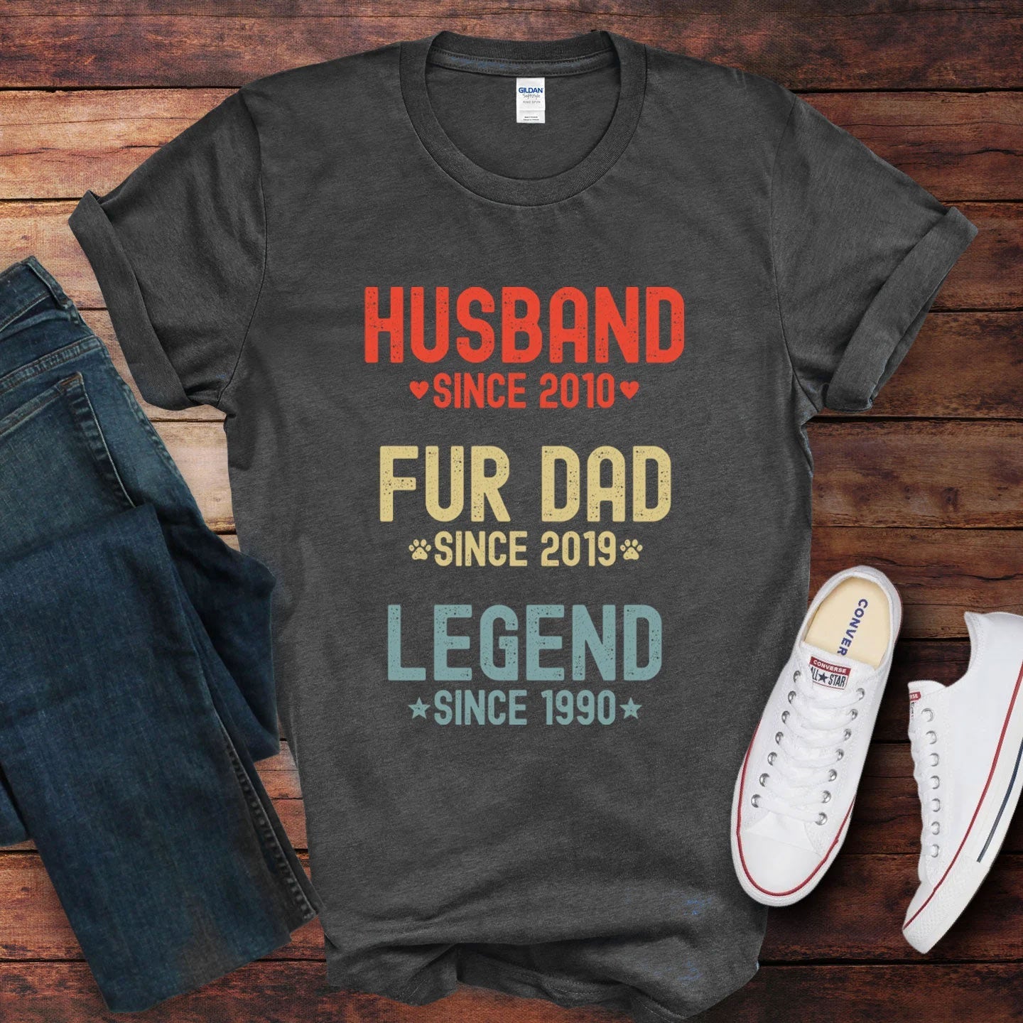Husband Fur Dad Legend Custom Shirt - Hi Doggi