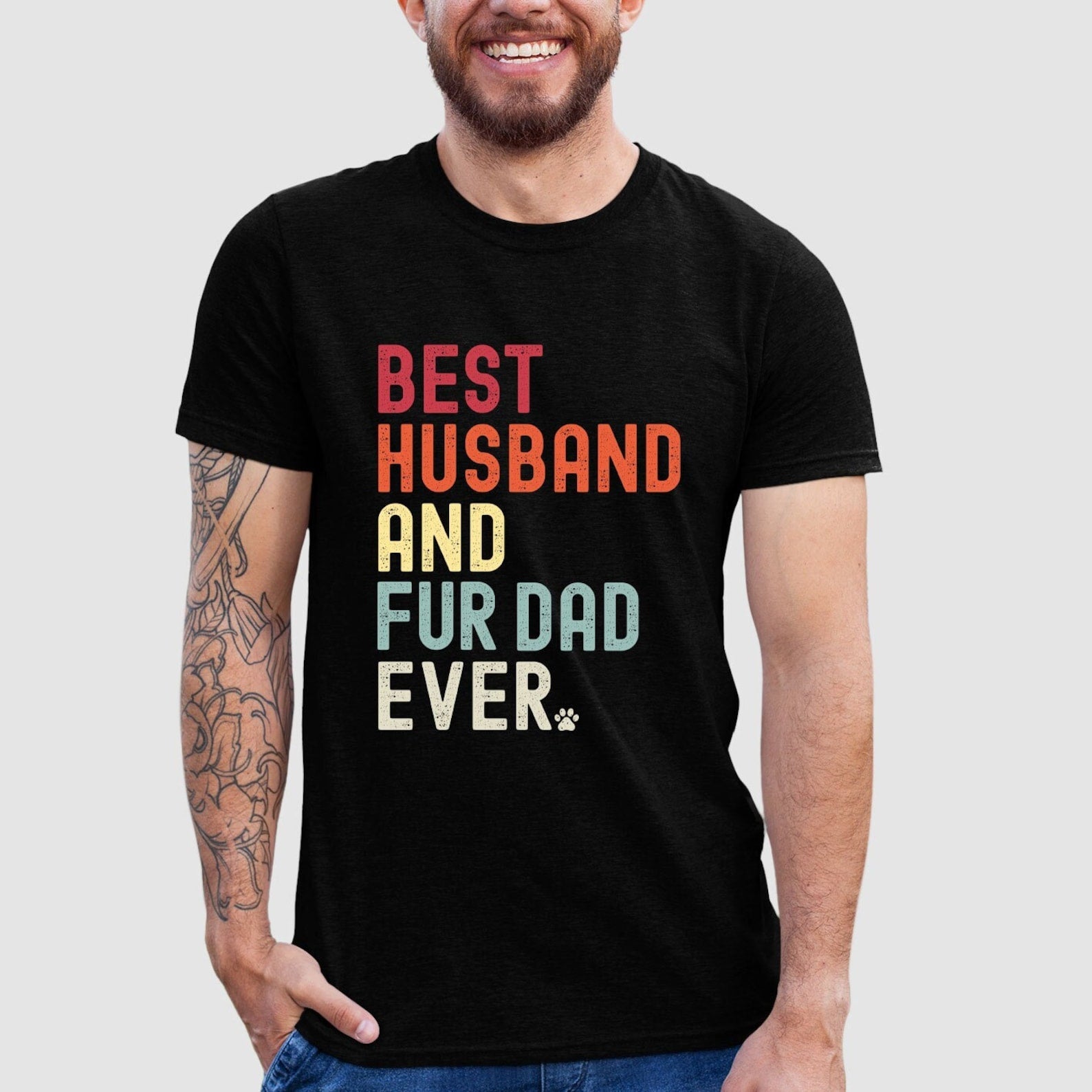 Husband Fur Dad Shirt - Hi Doggi