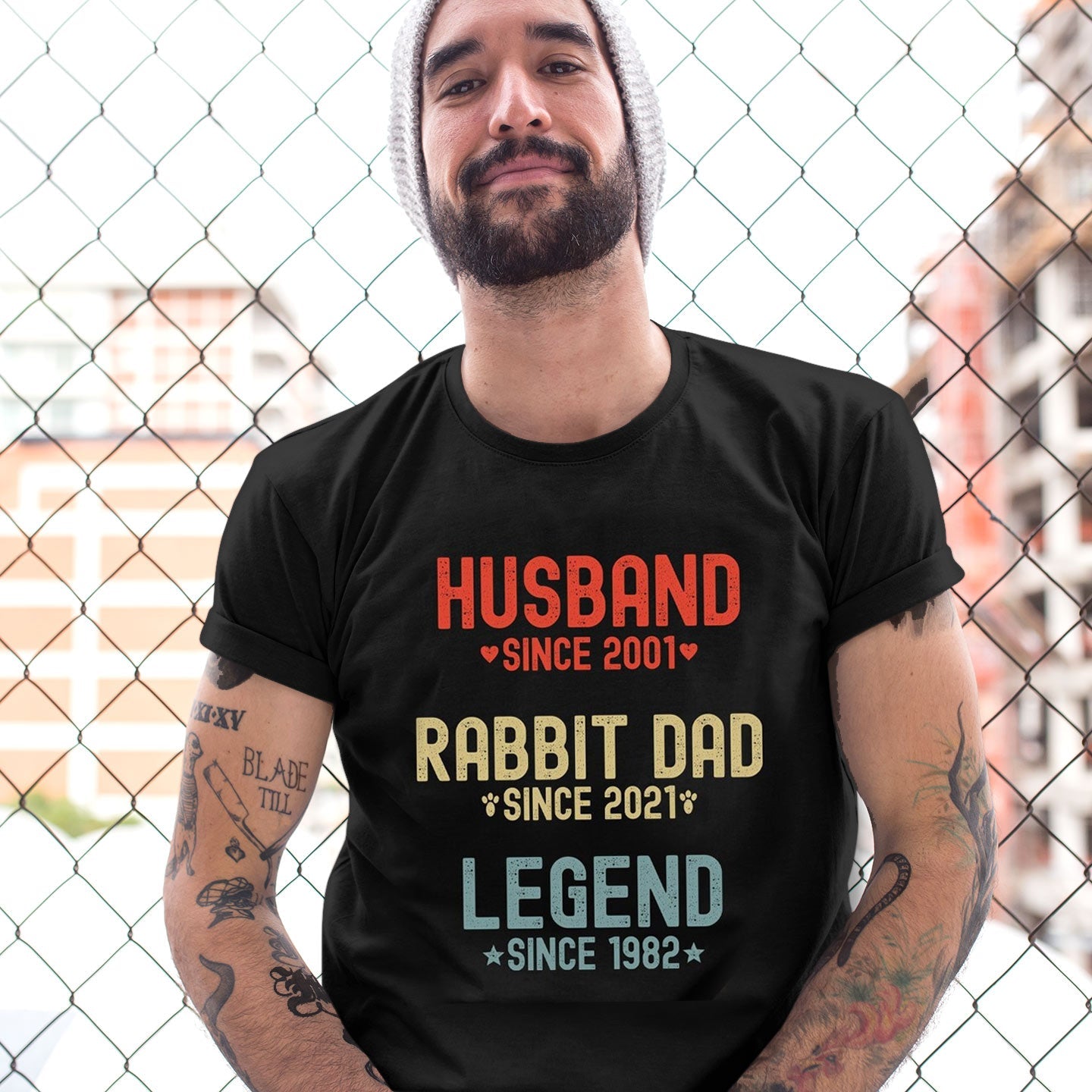 Husband Rabbit Dad Legend Custom Shirt - Hi Doggi