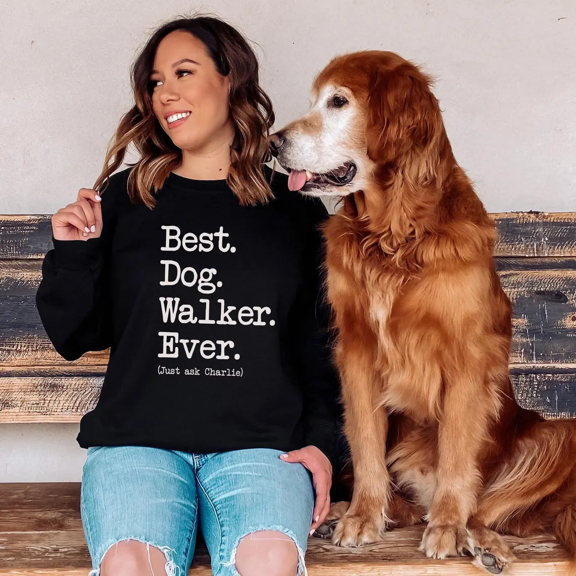 Best Dog Walker Type Sweatshirt