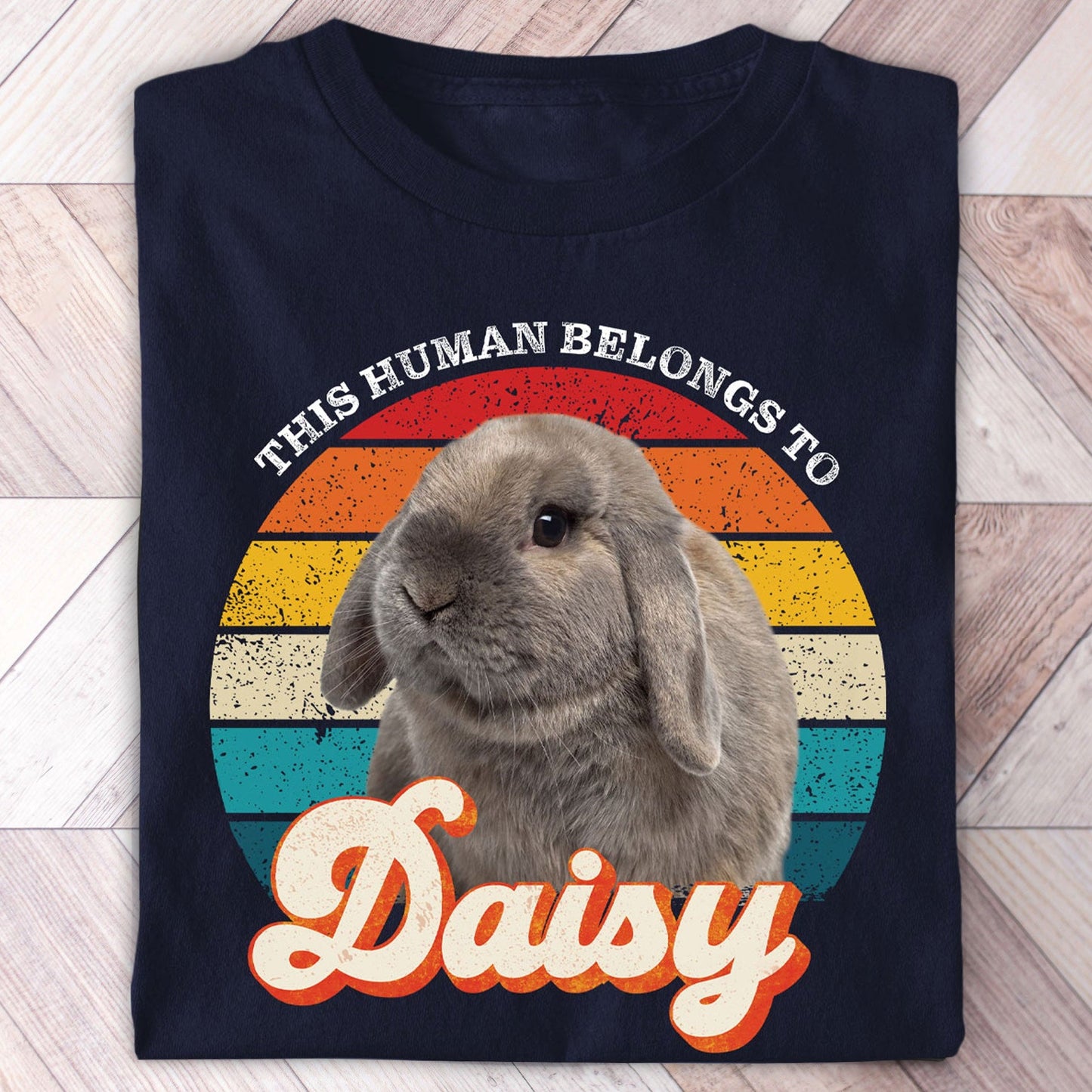 KIDS This Human Belongs To Photo Retro Shirt - Hi Doggi
