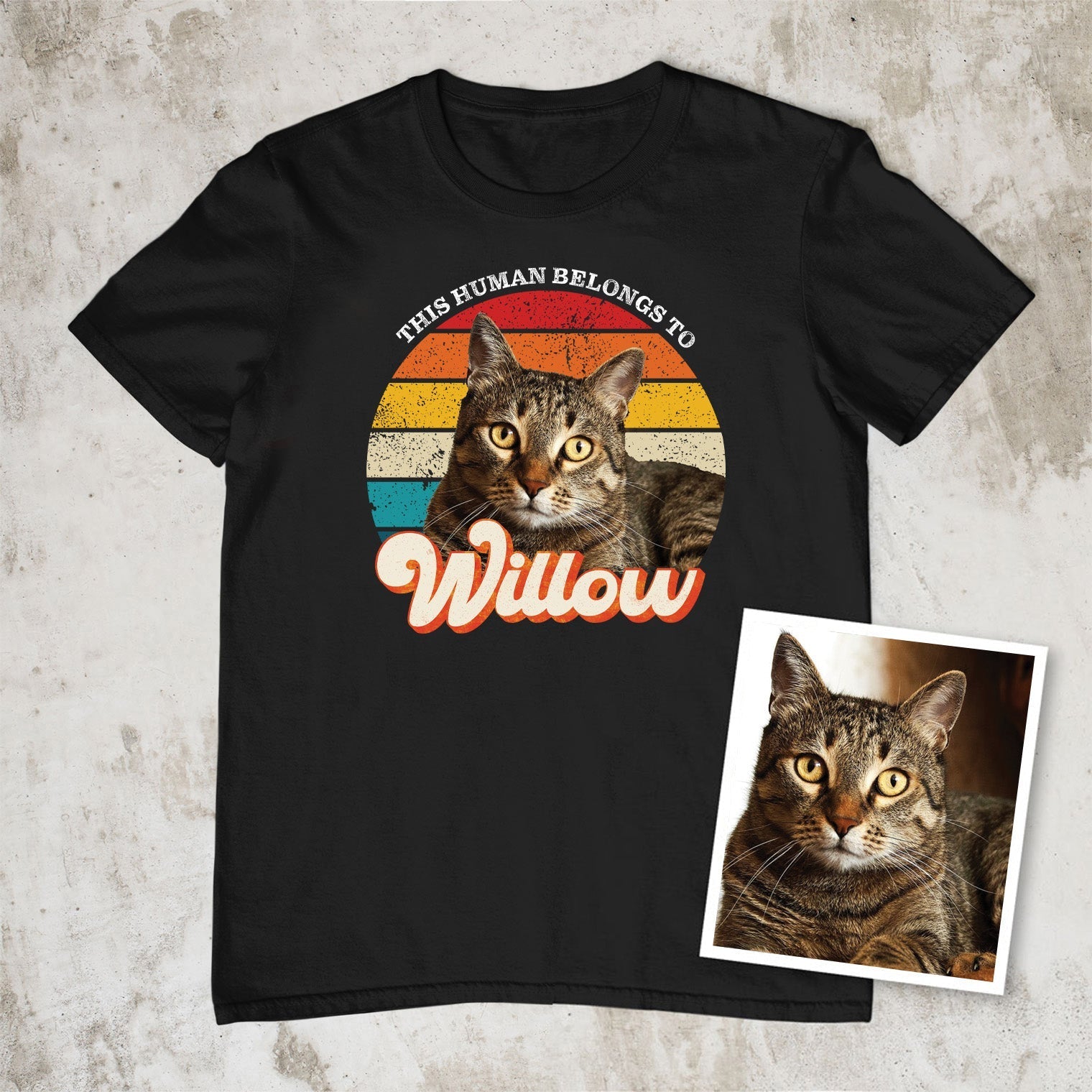 KIDS This Human Belongs To Photo Retro Shirt - Hi Doggi