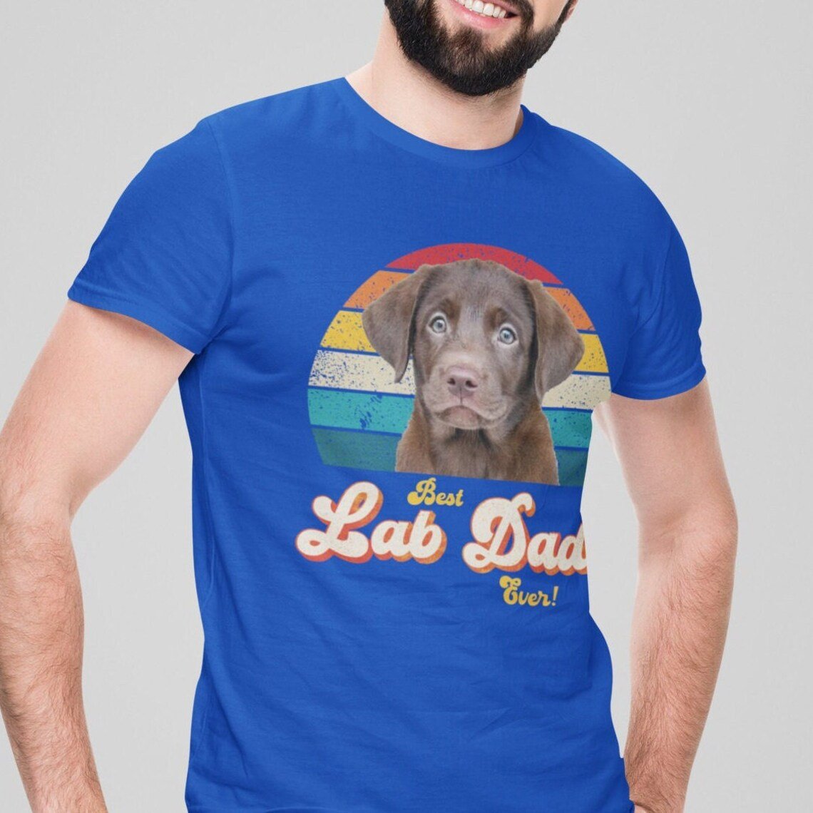 Lab Dad Photo Retro Shirt - Hi Doggi