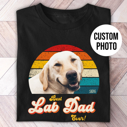 Lab Dad Photo Retro Shirt - Hi Doggi