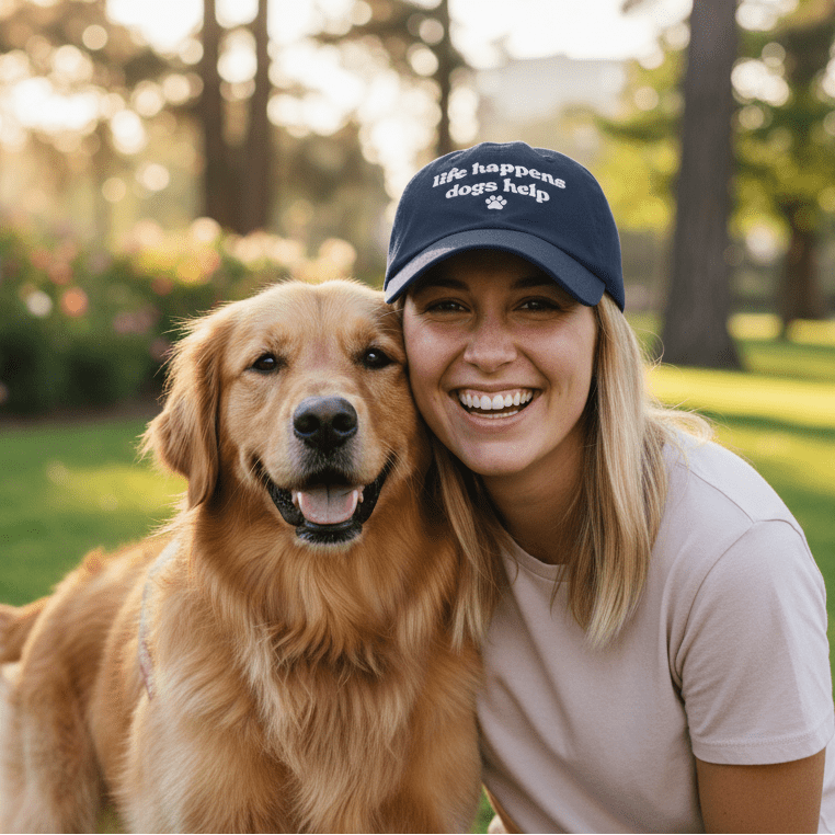 Life Happens Dogs Help Cap - Hi Doggi