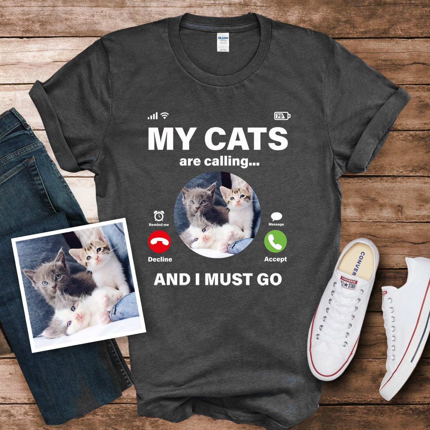My Cat Is Calling Shirt - Hi Doggi