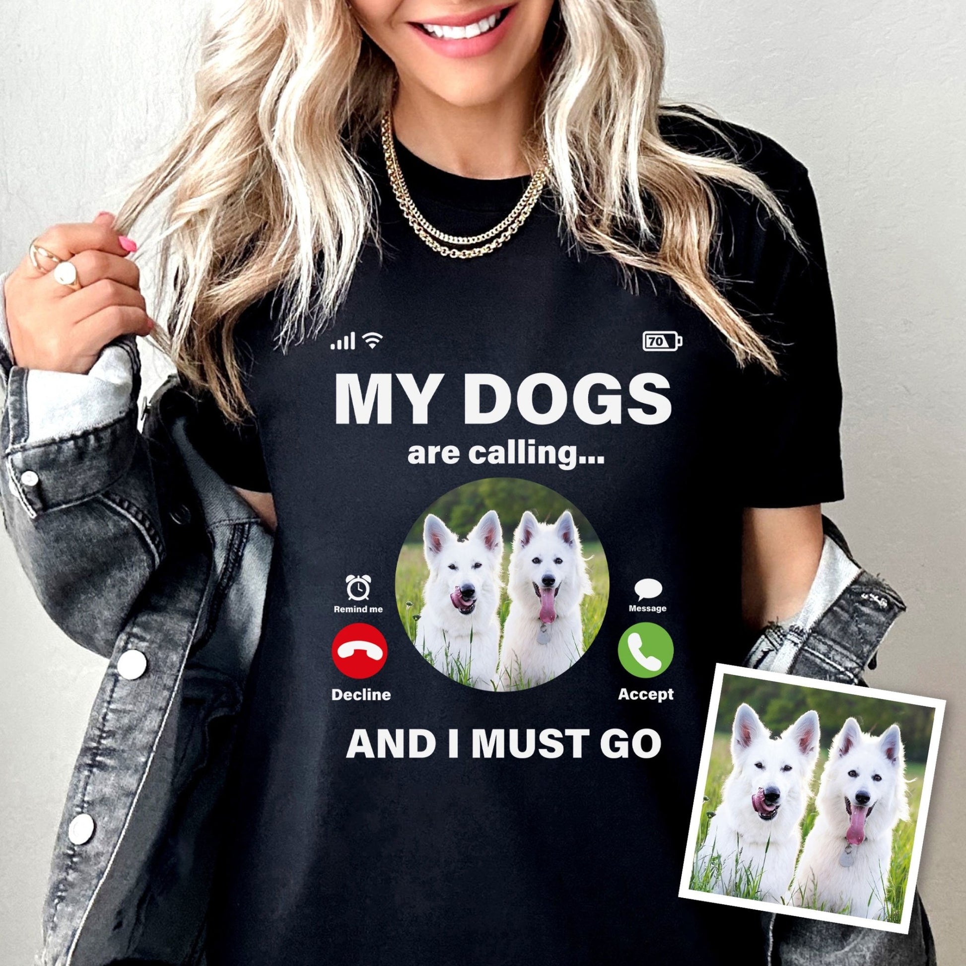My Dog Is Calling Shirt - Hi Doggi