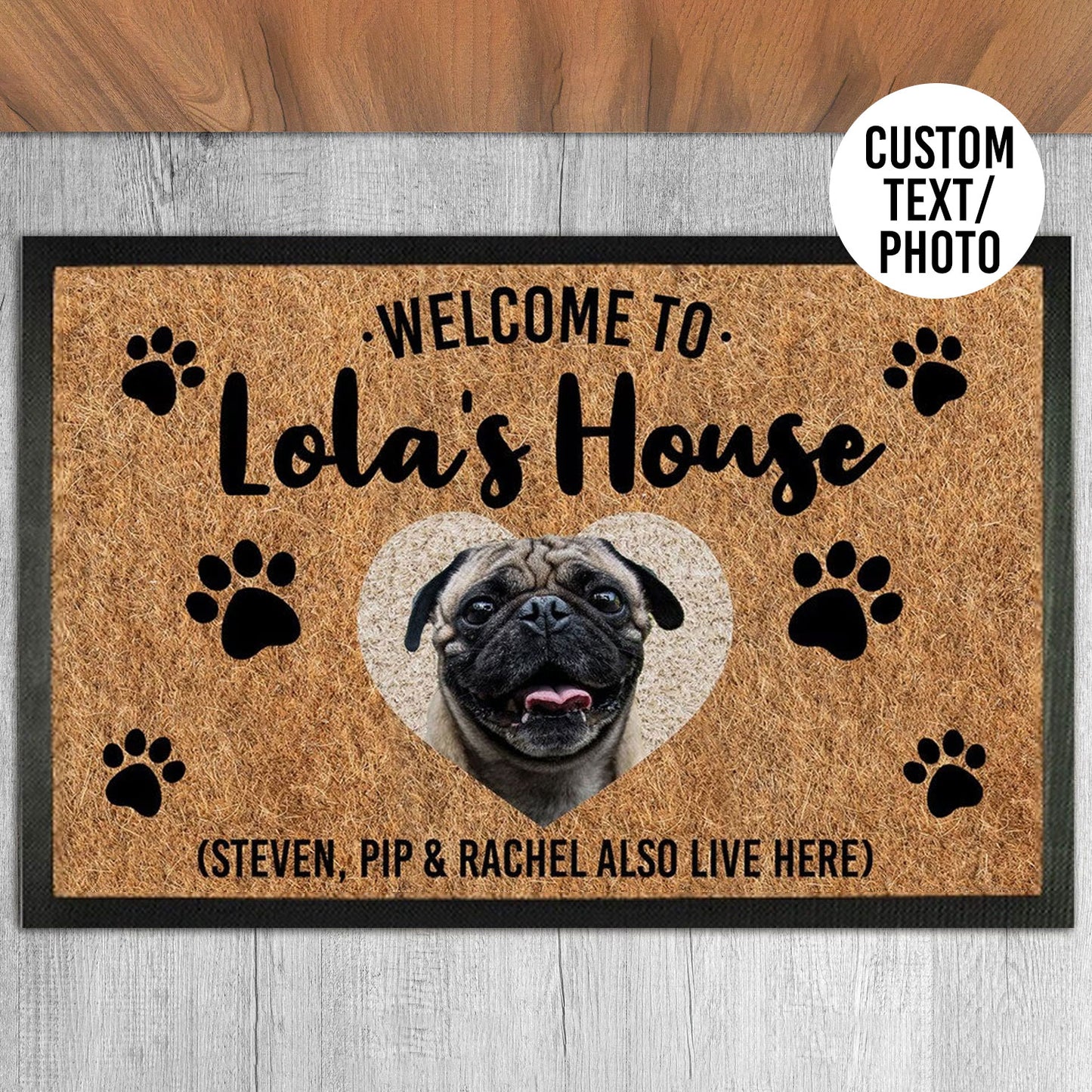 Welcome Pet Photo Doormat