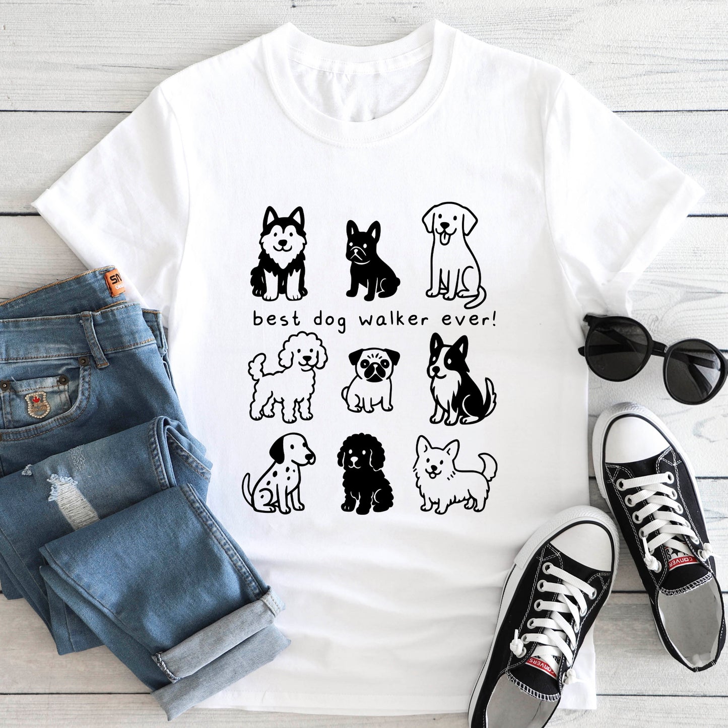 Best Dog Walker Cute Shirt