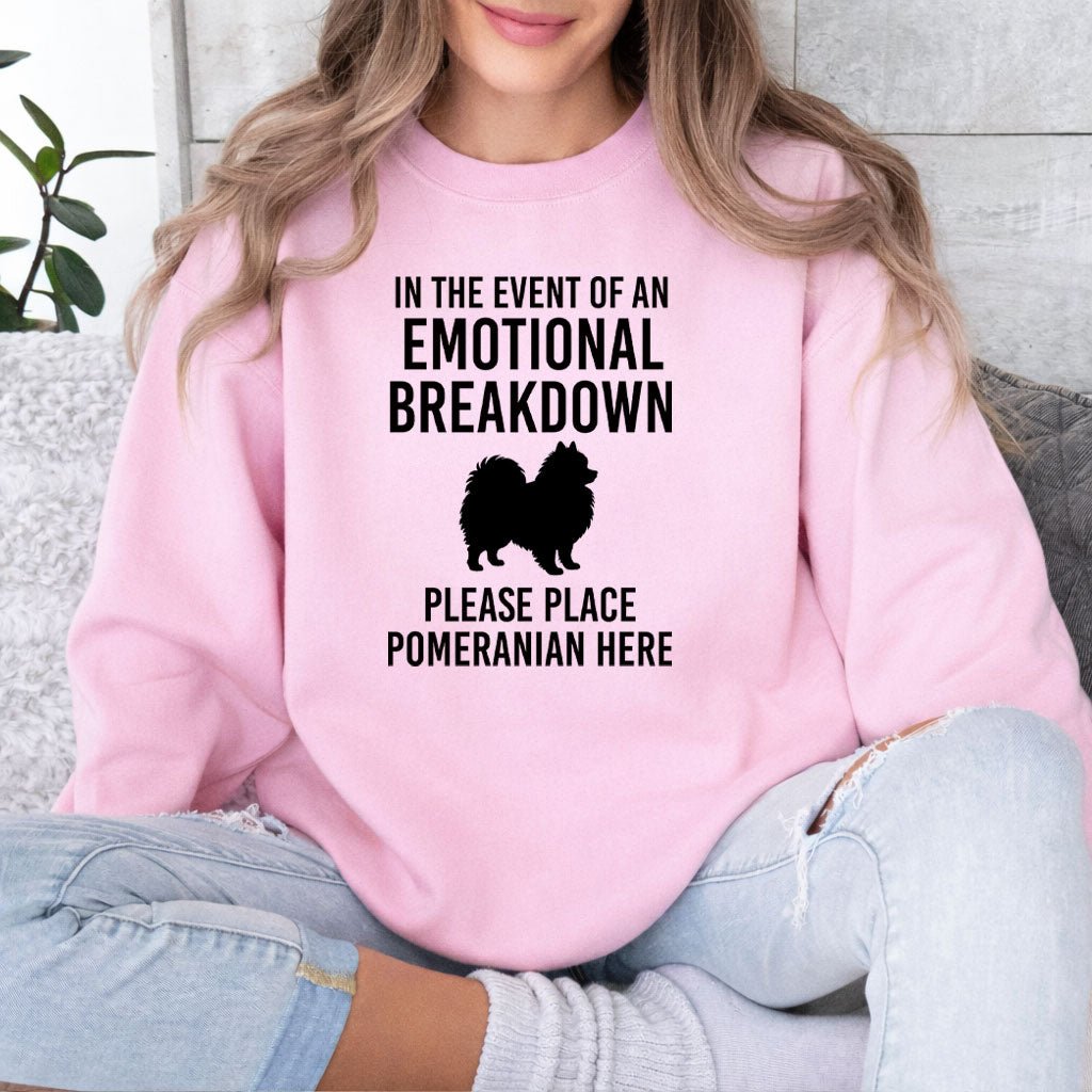 Pomeranian Emotional Breakdown Sweatshirt - Hi Doggi