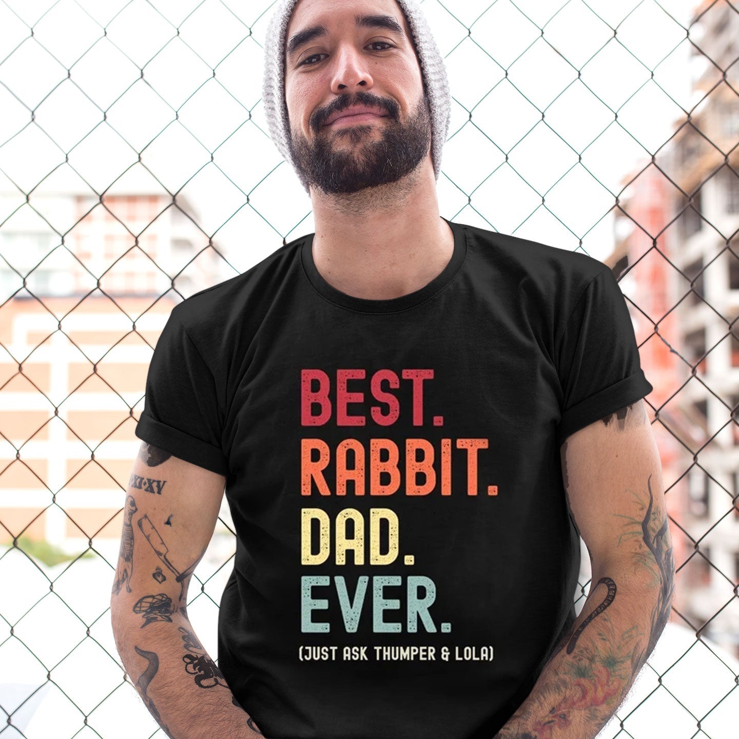 Rabbit Dad Just Ask Shirt - Hi Doggi