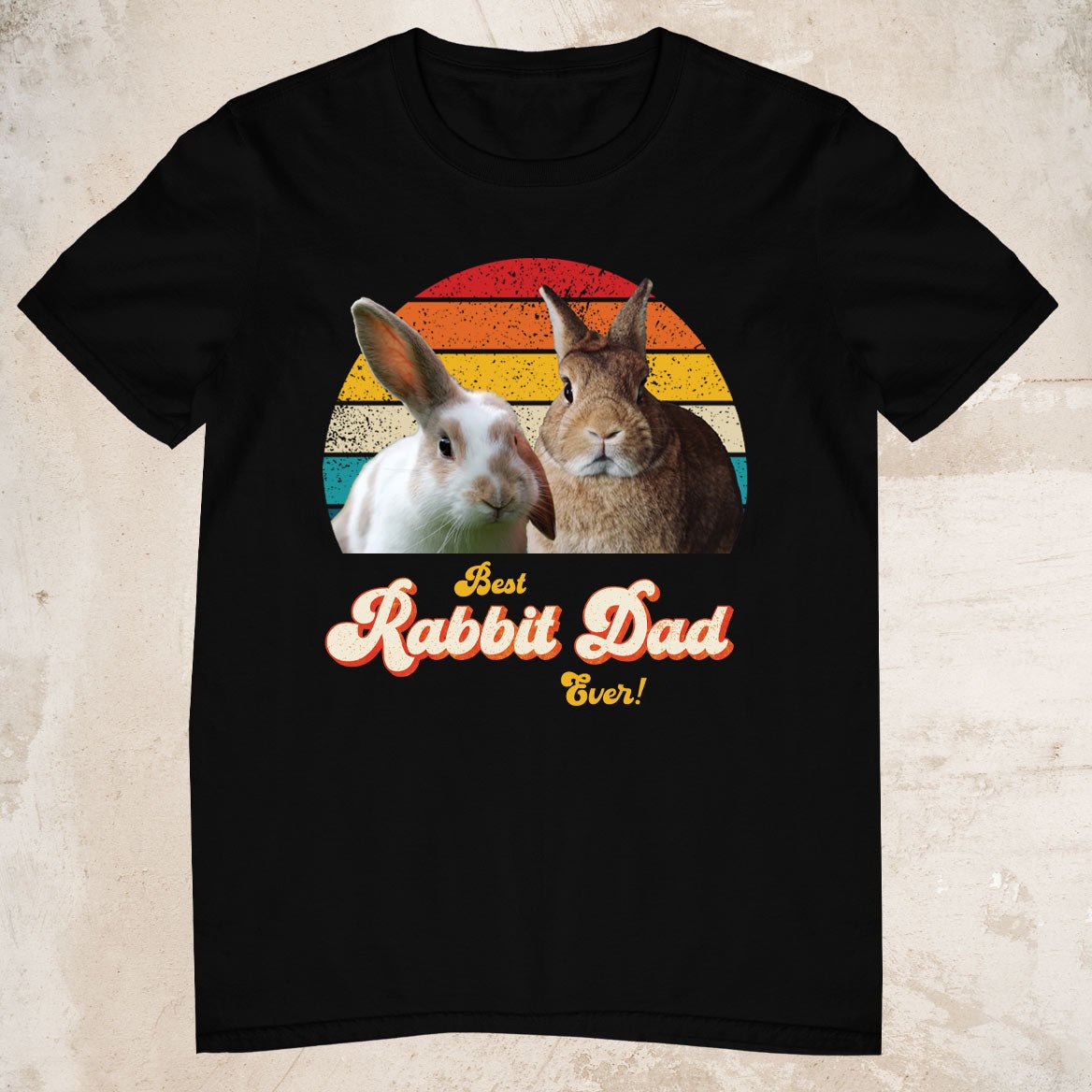 Rabbit Dad Photo Retro Shirt - Hi Doggi
