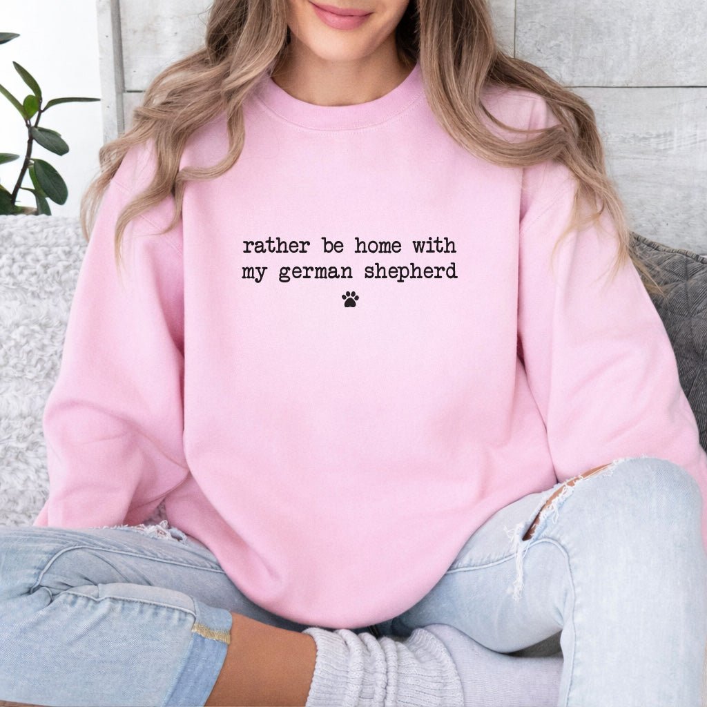 Rather By Home With My Dog Breed Sweatshirt - Hi Doggi