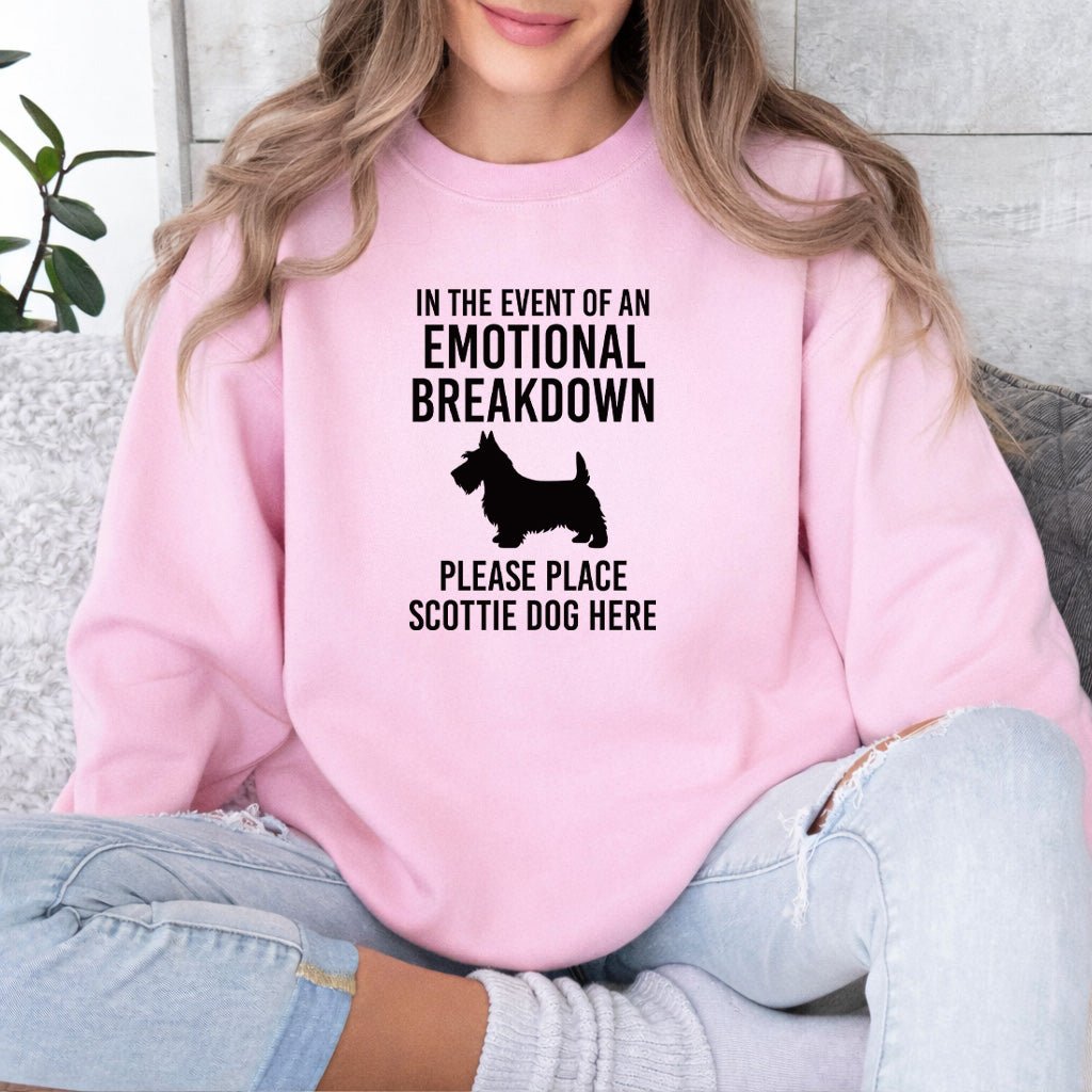 Scottie Dog Emotional Breakdown Sweatshirt - Hi Doggi
