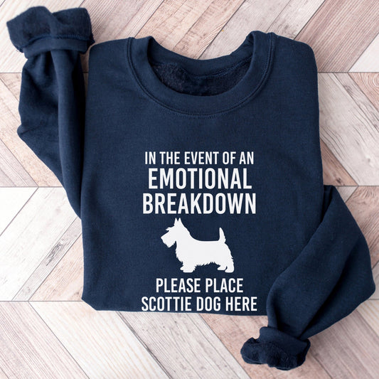 Scottie Dog Emotional Breakdown Sweatshirt - Hi Doggi