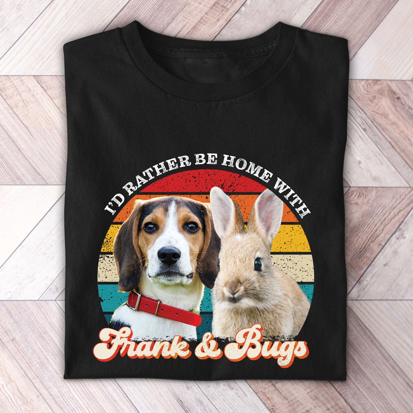 I'd Rather Be Home With Photo Retro Shirt