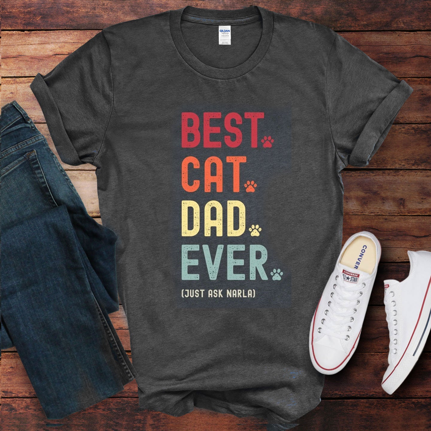 Cat Dad Just Ask Shirt