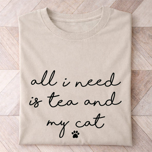 Tea and My Cat Shirt - Hi Doggi