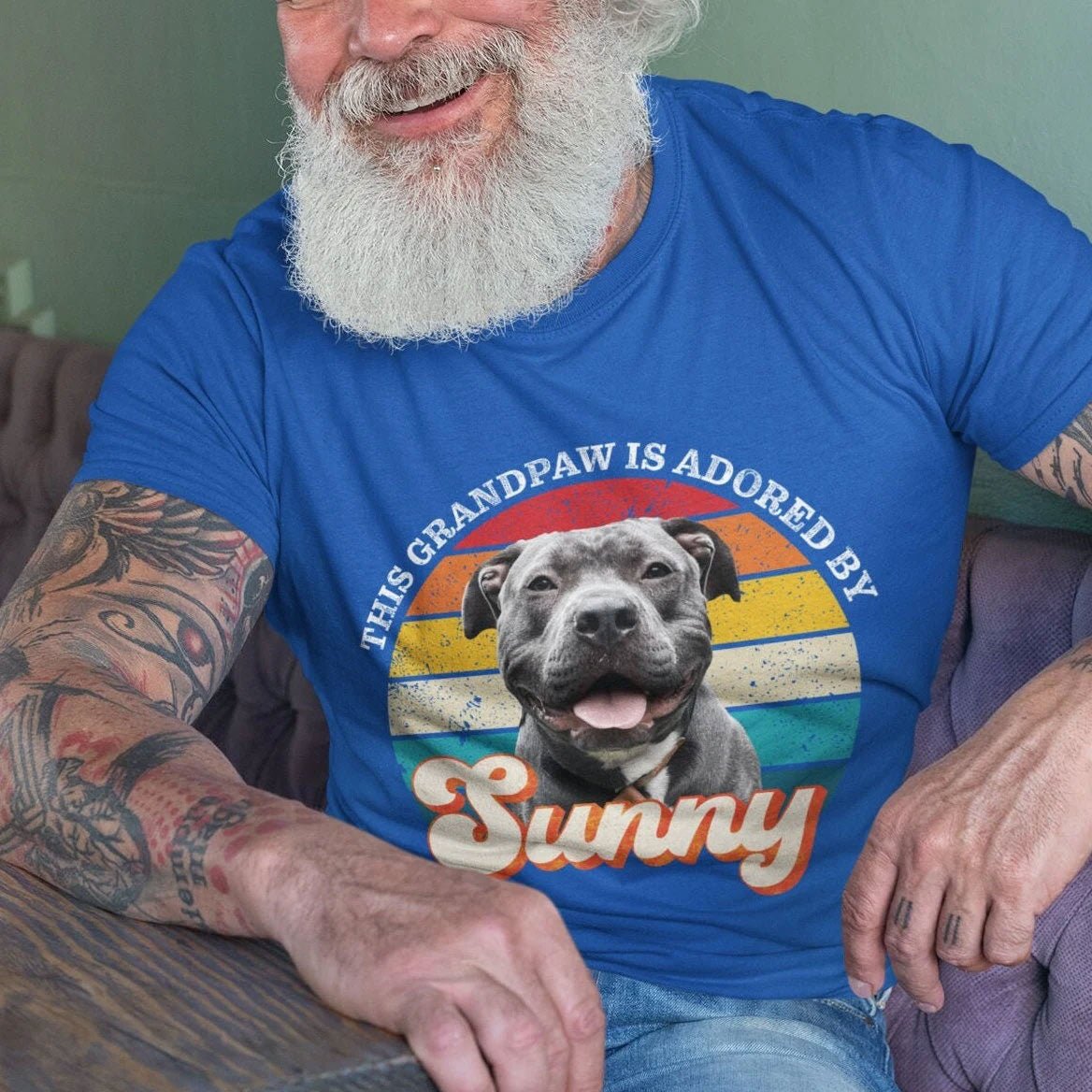 This Grandpaw Is Adored By Retro Shirt - Hi Doggi