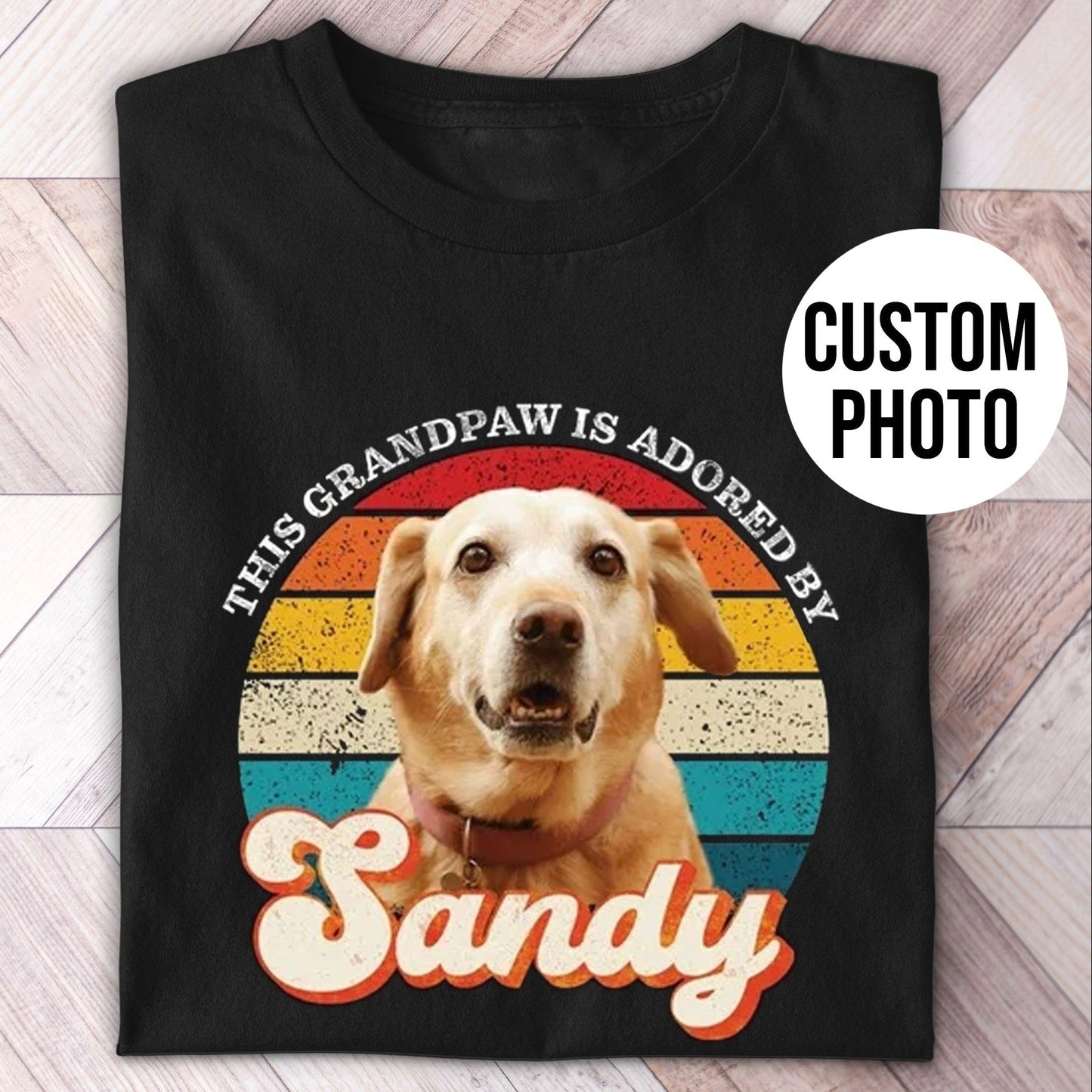 This Grandpaw Is Adored By Retro Shirt - Hi Doggi