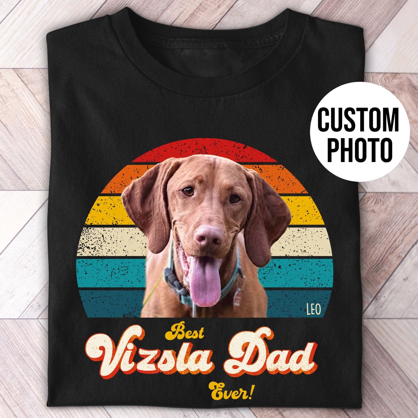 Vizsla Dad Photo Retro Shirt - Hi Doggi