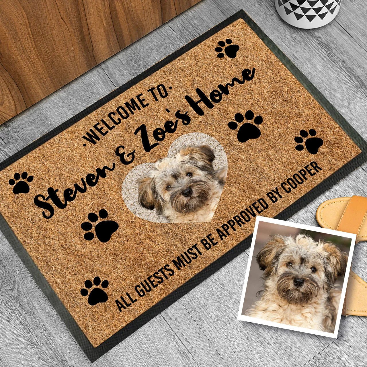 Welcome Approved By Photo Doormat - Hi Doggi