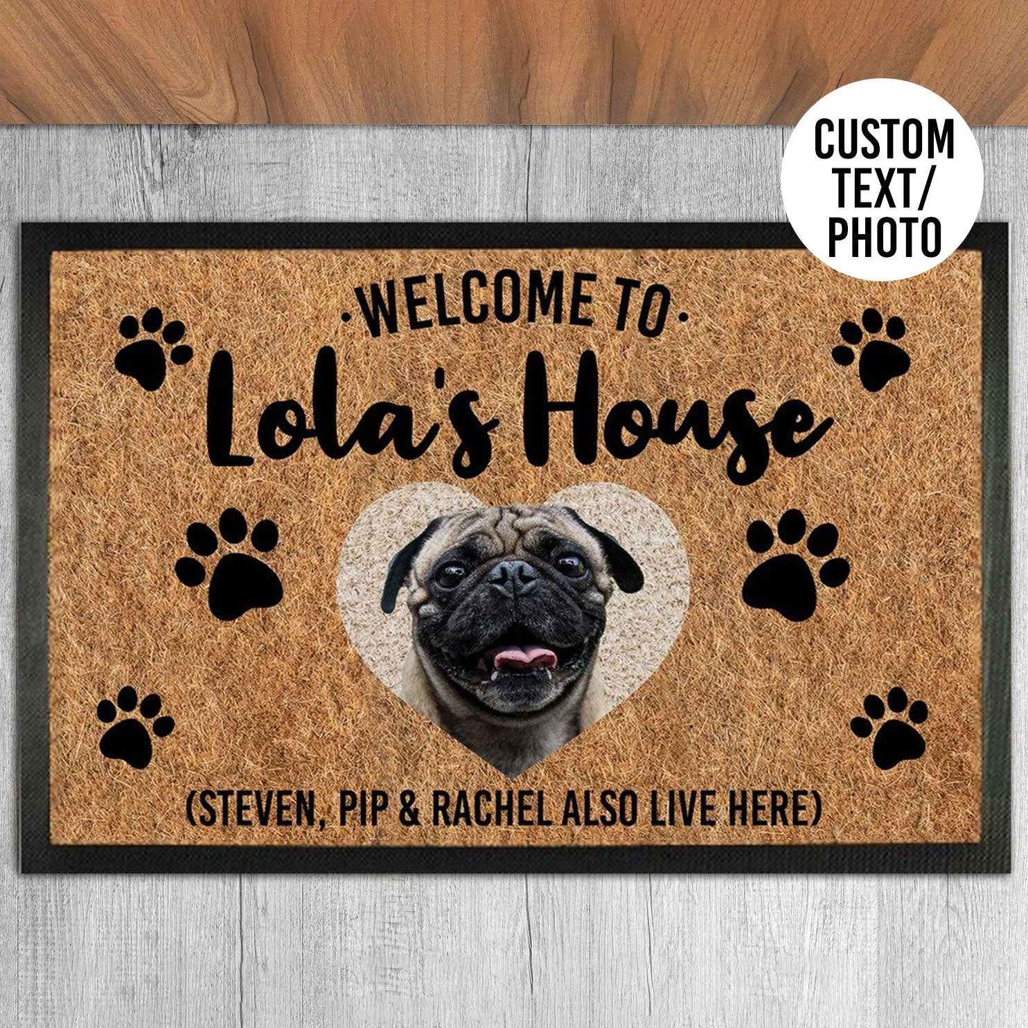 Welcome Pet's Home Photo Doormat - Hi Doggi