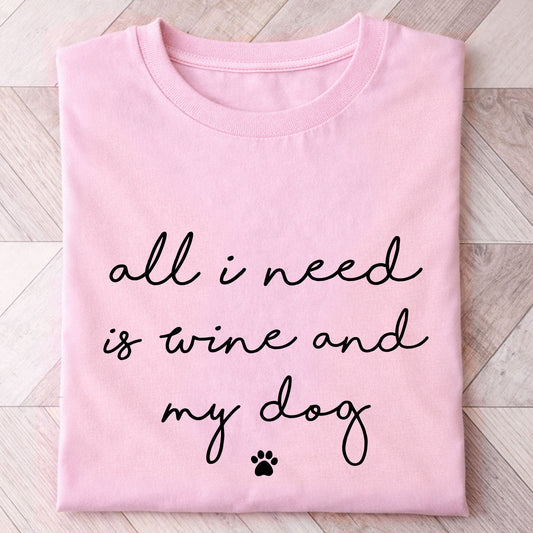 Wine and My Dog Shirt - Hi Doggi