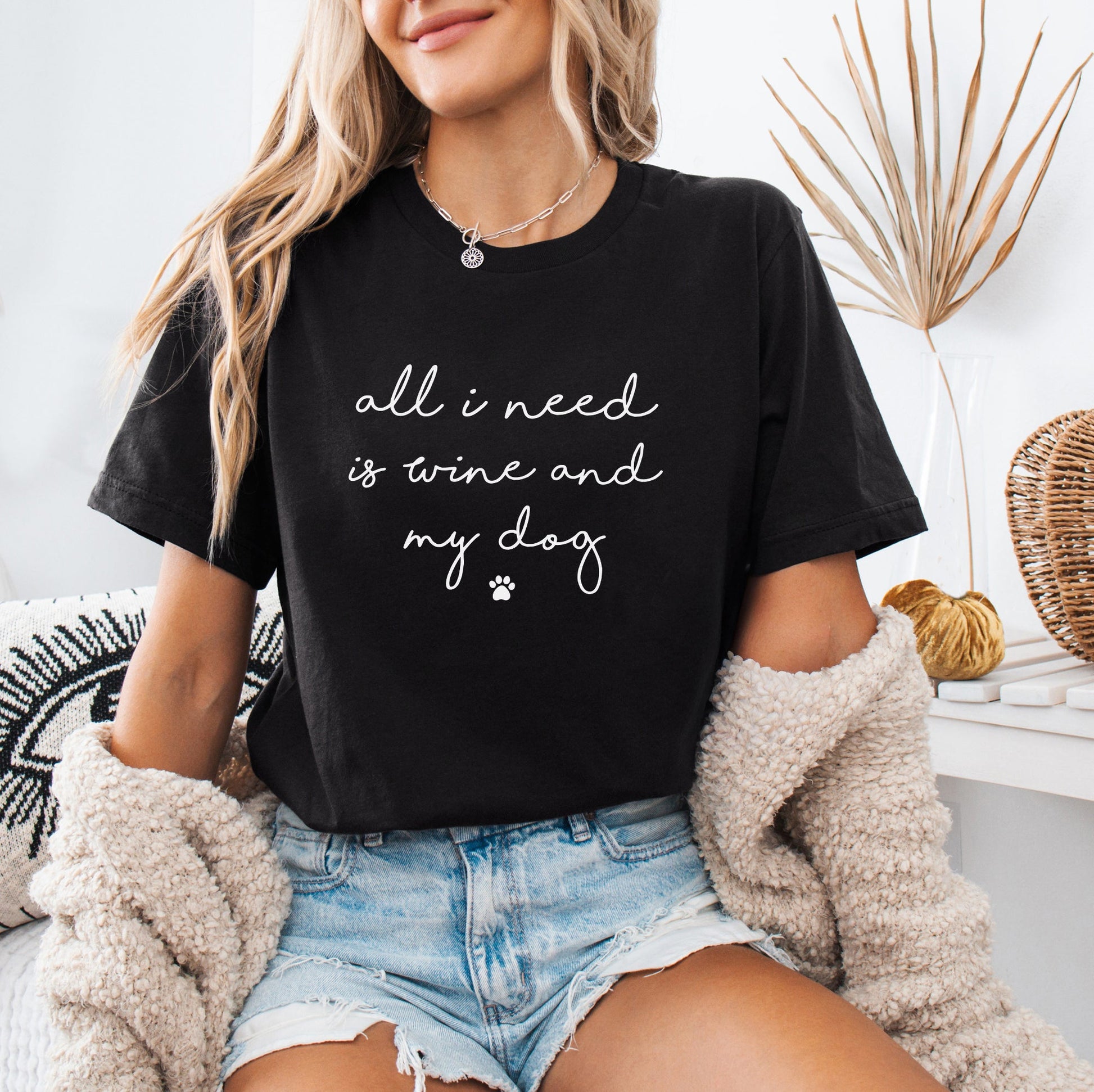 Wine and My Dog Shirt - Hi Doggi