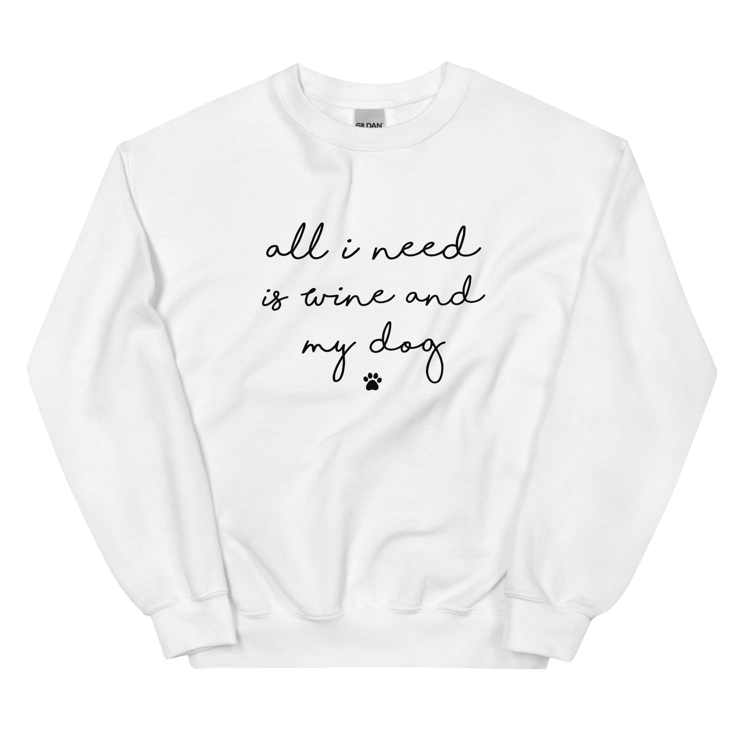 Wine and my Dog Sweatshirt - Hi Doggi